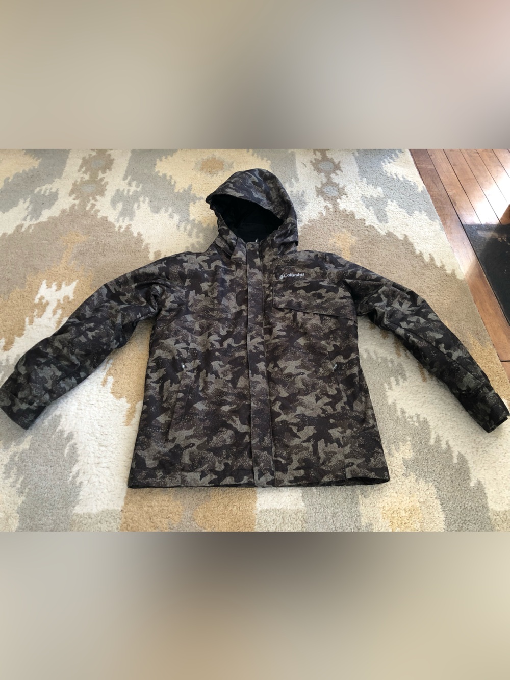 Columbia Bugaboo II Winter Fleece Interchange Jacket Camo Boys Sz Medium EUC!